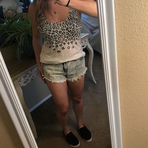 Forever 21 Leopard Print Racerback Tank